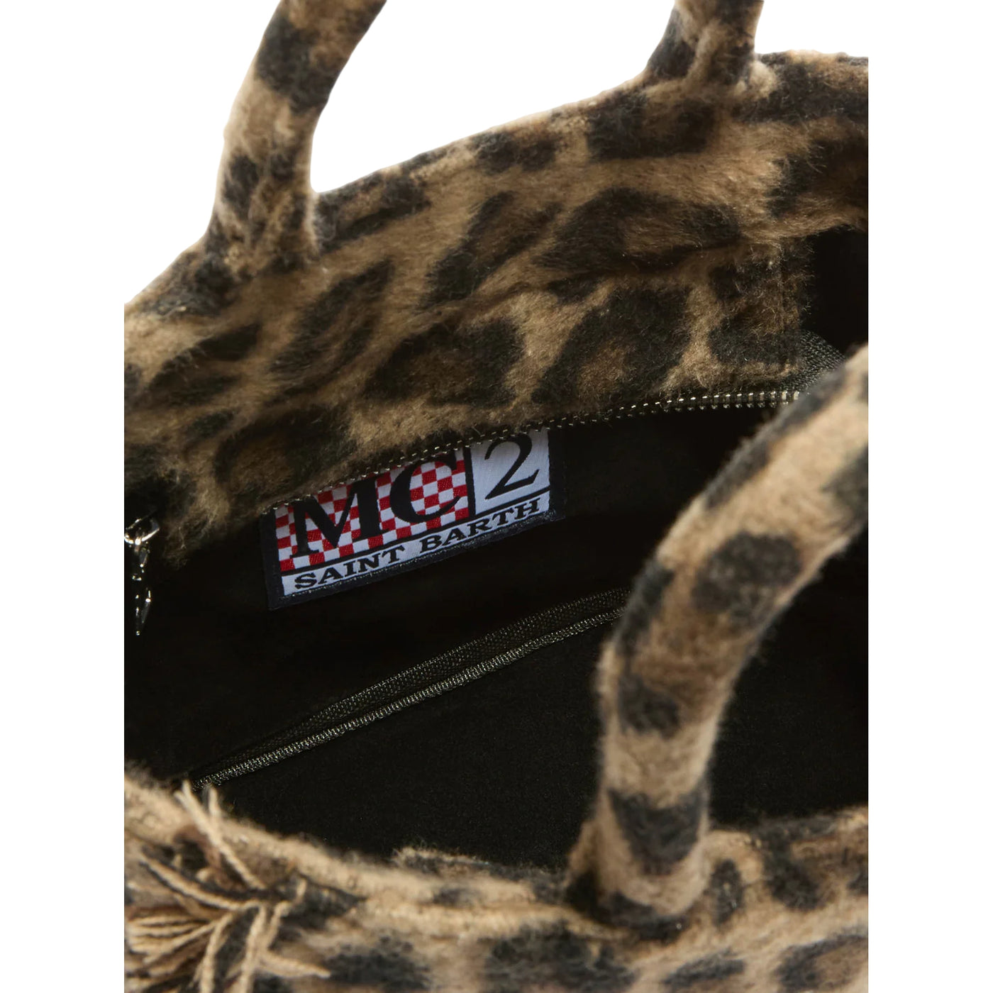 Borsa A Mano Vanity Mini Felt In Misto Lana Leopardata