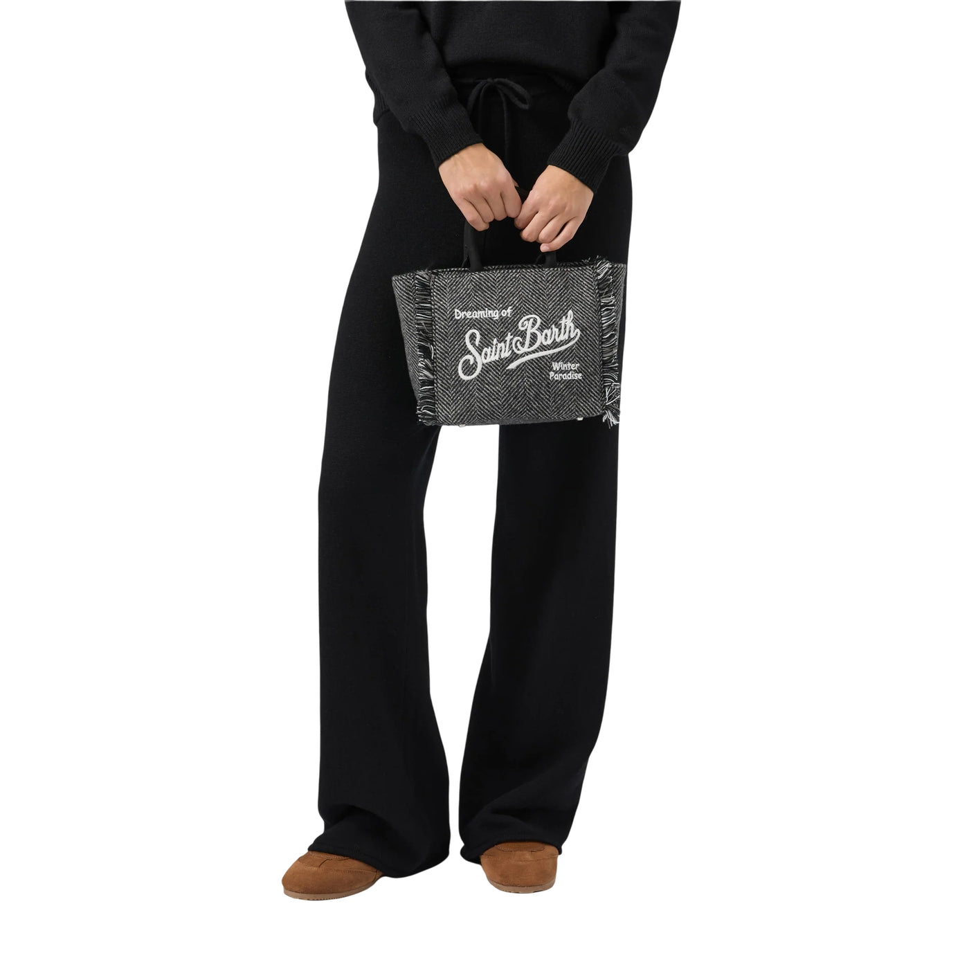 Borsa A Mano Vanity Mini Wool In Misto Lana Spinato