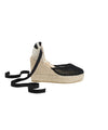Espadrillas Donna in rete nera con zeppa