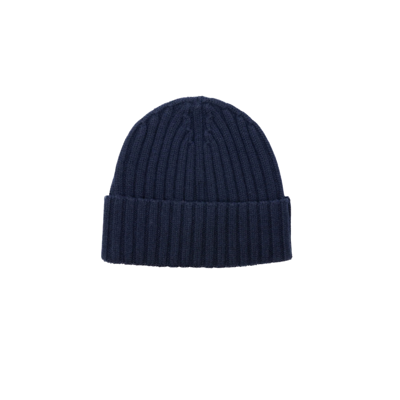 Cappello Beanie in Lana a Coste Blu