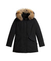 Parka Donna Luxury Artic con pelliccia Nero