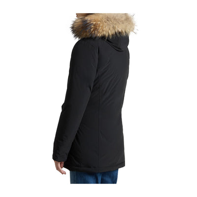 Parka Donna Luxury Artic con pelliccia Nero retro