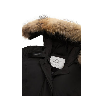 Parka Donna Luxury Artic con pelliccia Nero dettaglio