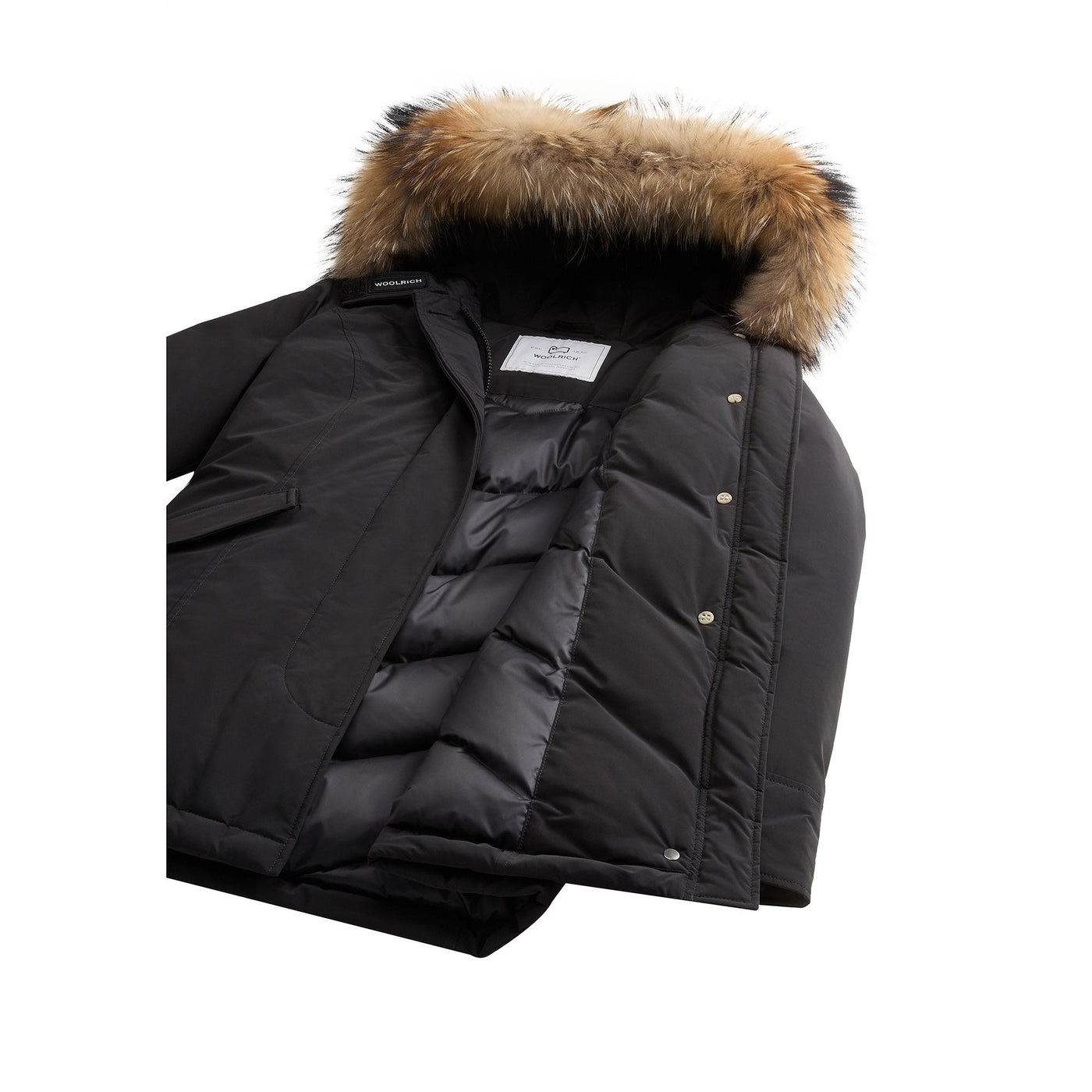 Parka Donna Luxury Artic con pelliccia Nero interno