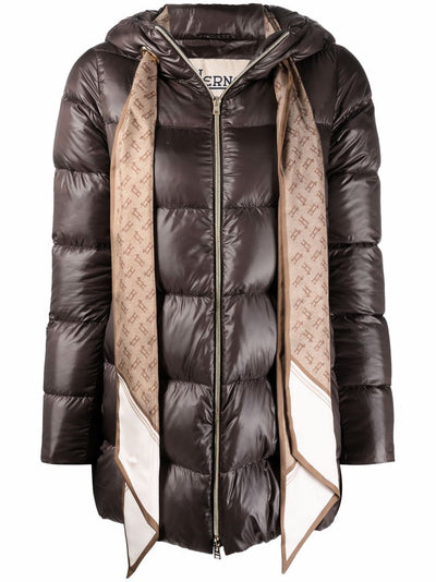 Piumino Donna con foulard in seta monogram