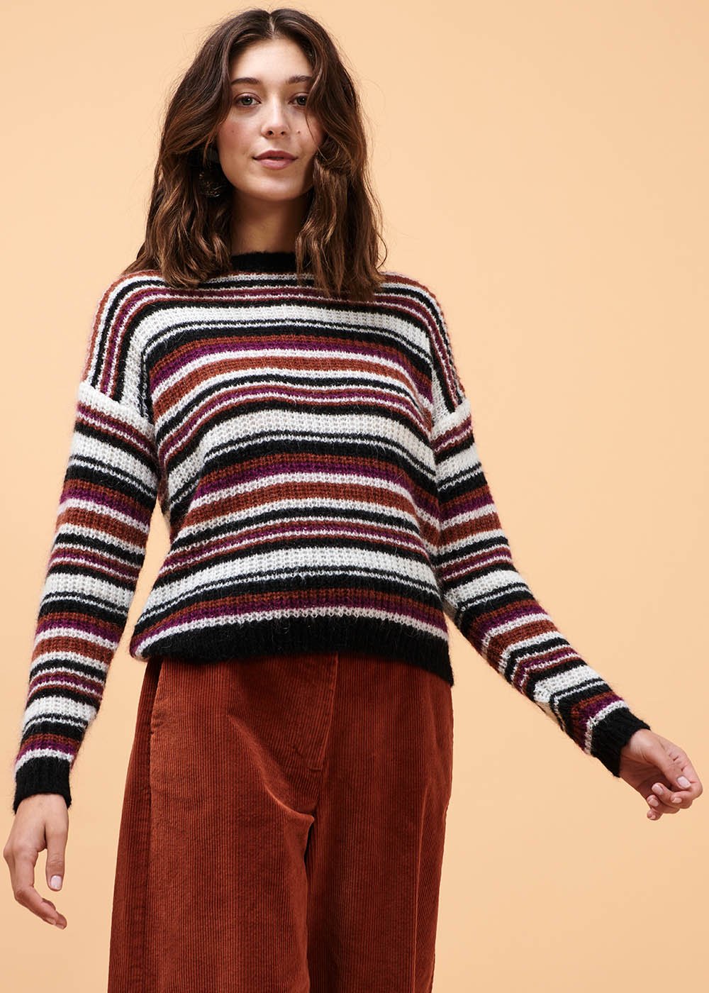 Women's sweater in mohair blend
