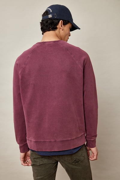 Men's sweatshirt in used effect cotton