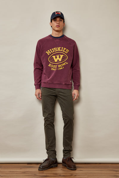 Men's sweatshirt in used effect cotton