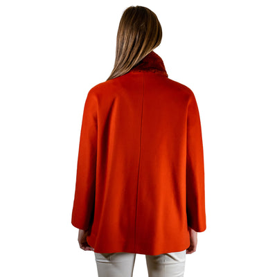 Women's jacket with synthetic fur