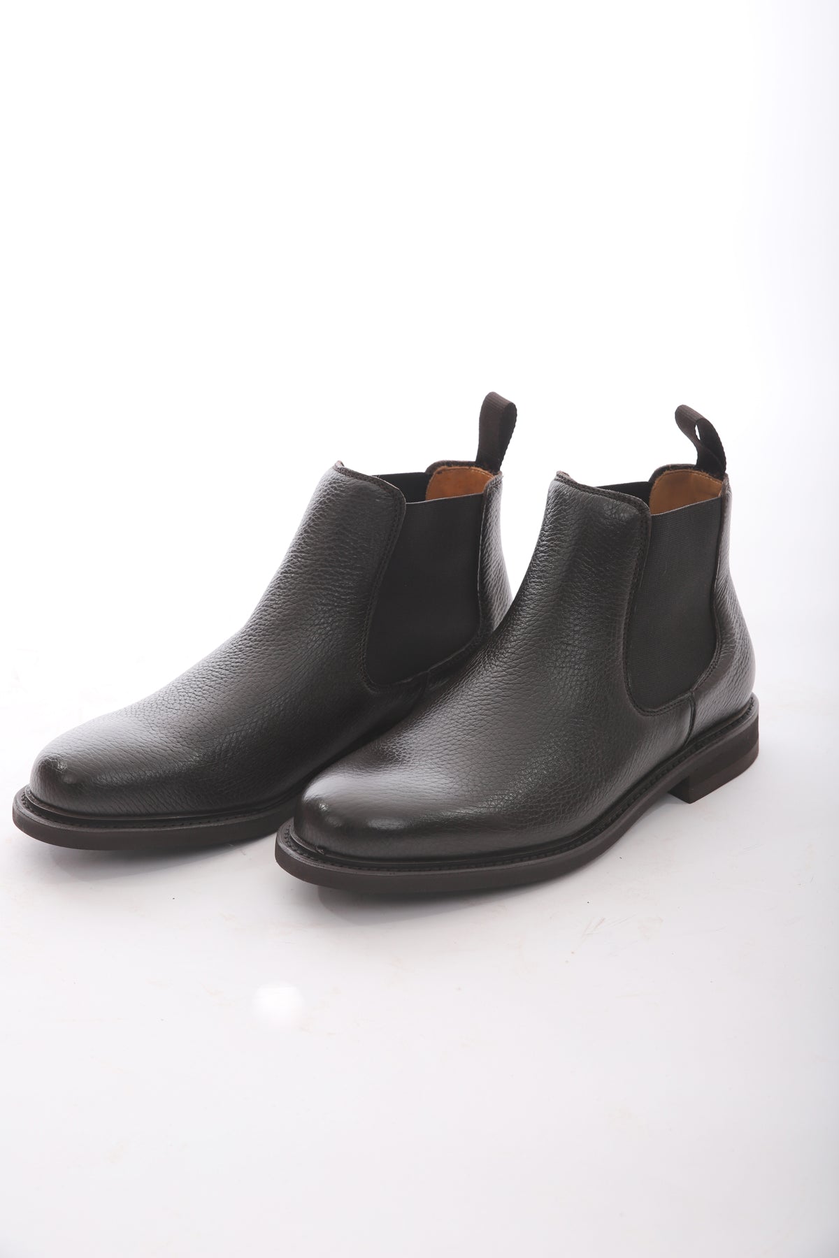 Men's ankle boots in hammered leather