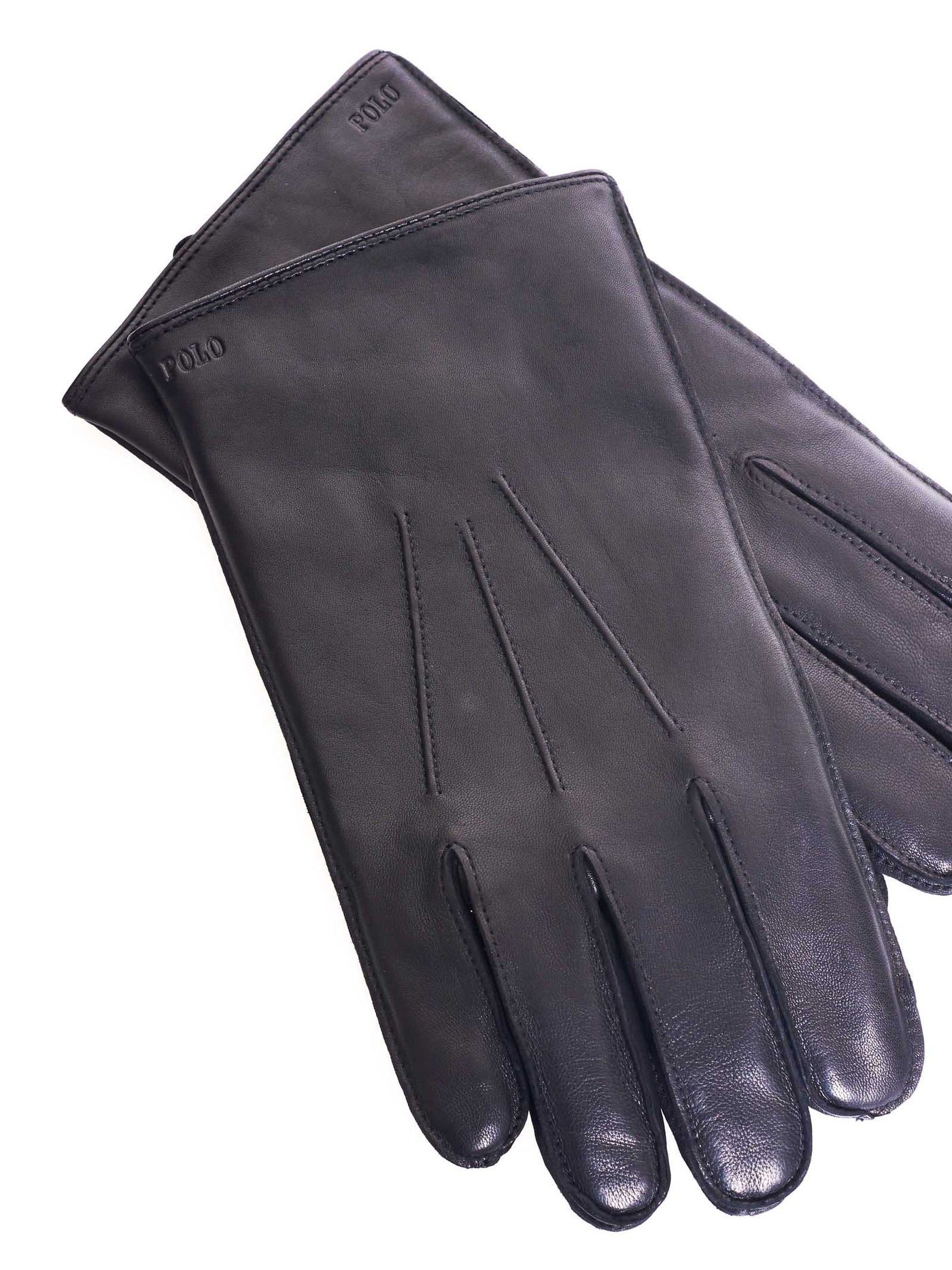 Men's sheepskin gloves with front logo
