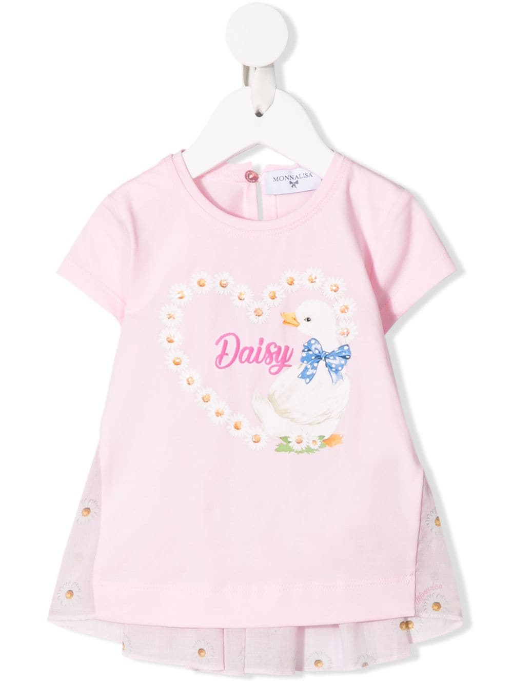 Newborn t-shirt with front print in cotton