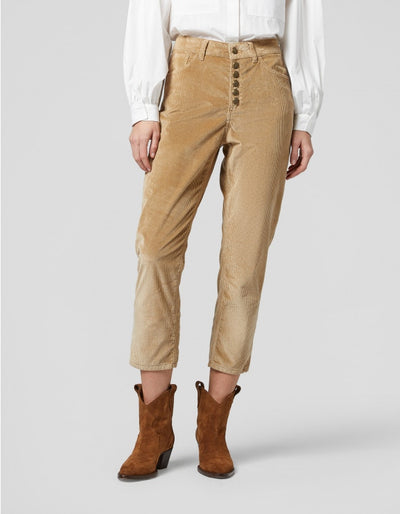 Women's trousers in shiny velvet