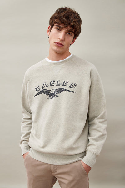 Men's sweatshirt in melange cotton