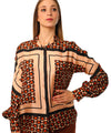 Pure silk women's shirt