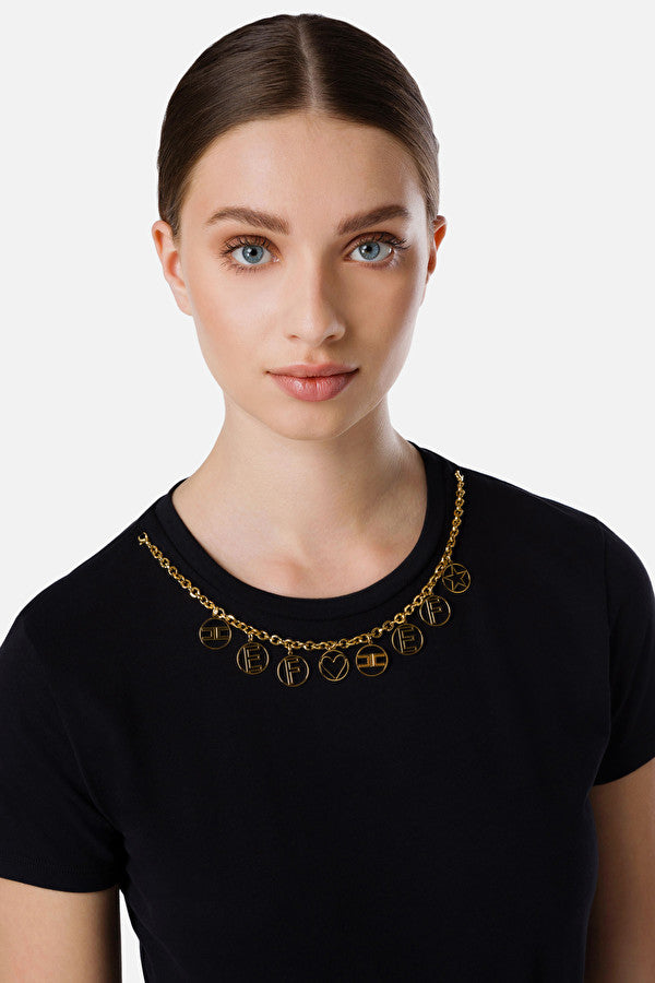 T-Shirt Donna con collana charms