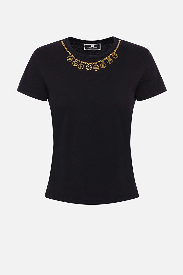 T-Shirt Donna con collana charms