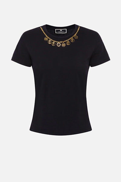 T-Shirt Donna con collana charms