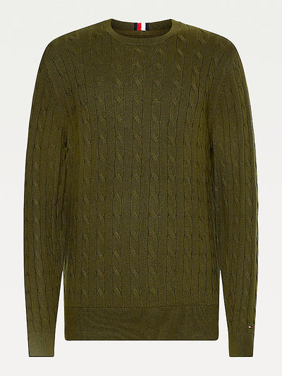 Pullover Uomo girocollo in maglia intrecciata