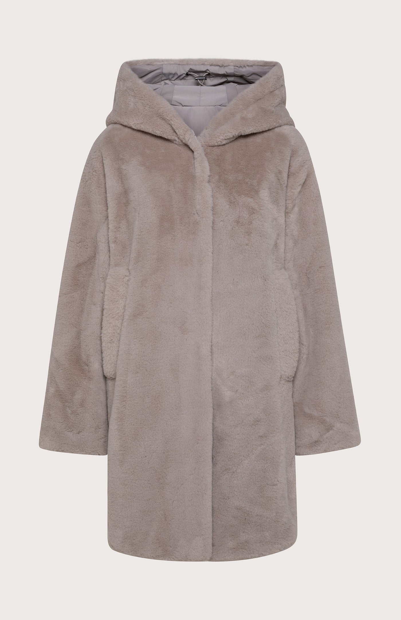 Cappotto Donna bi-tessuto con pelliccia