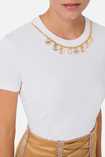 T-Shirt Donna con collana charms