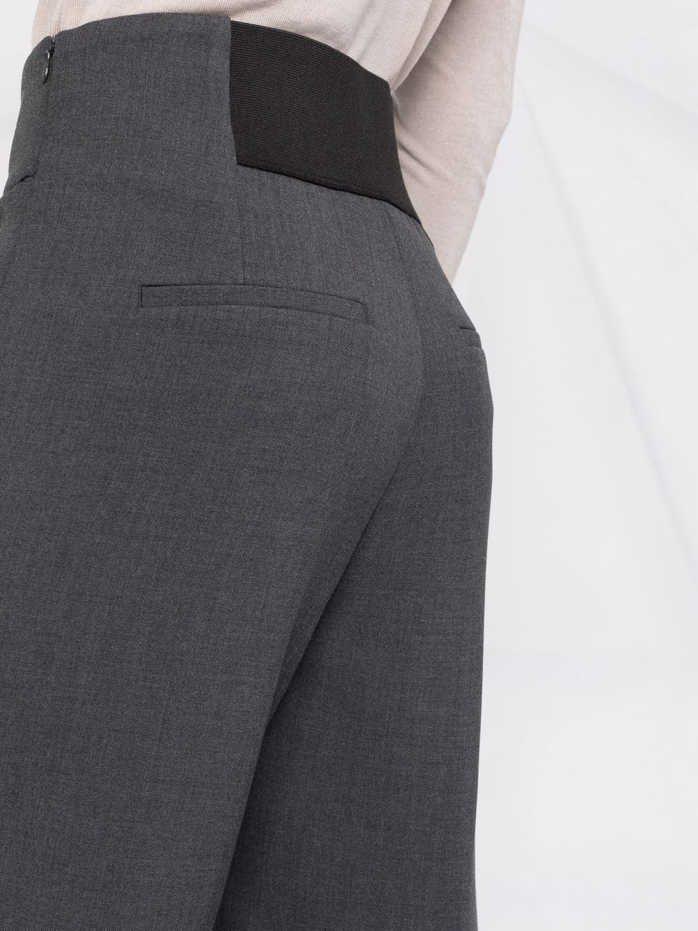 Women's crop mix fiber trousers