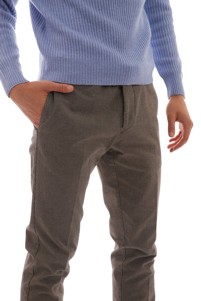 Pantaloni Uomo con micro pied de poule
