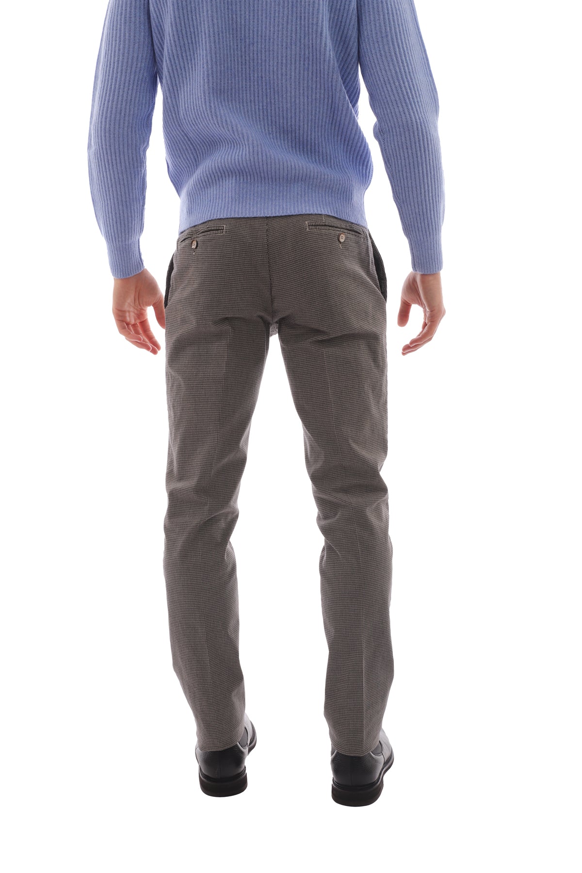 Men's trousers with micro pied de poule