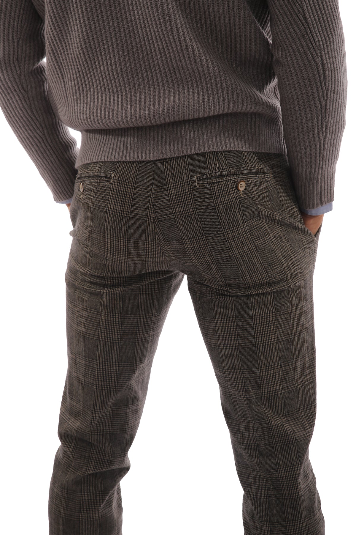 Men's trousers with Prince of Wales motif