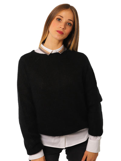 Women's sweater with buttons on the back