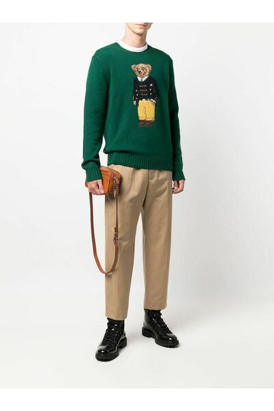 Maglione Uomo in lana con disegno cucito