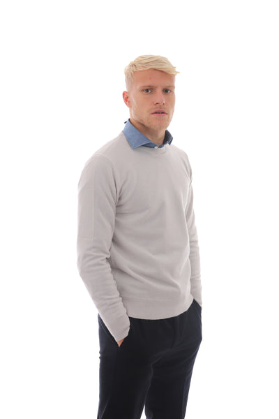 Maglione Uomo con orli a costine