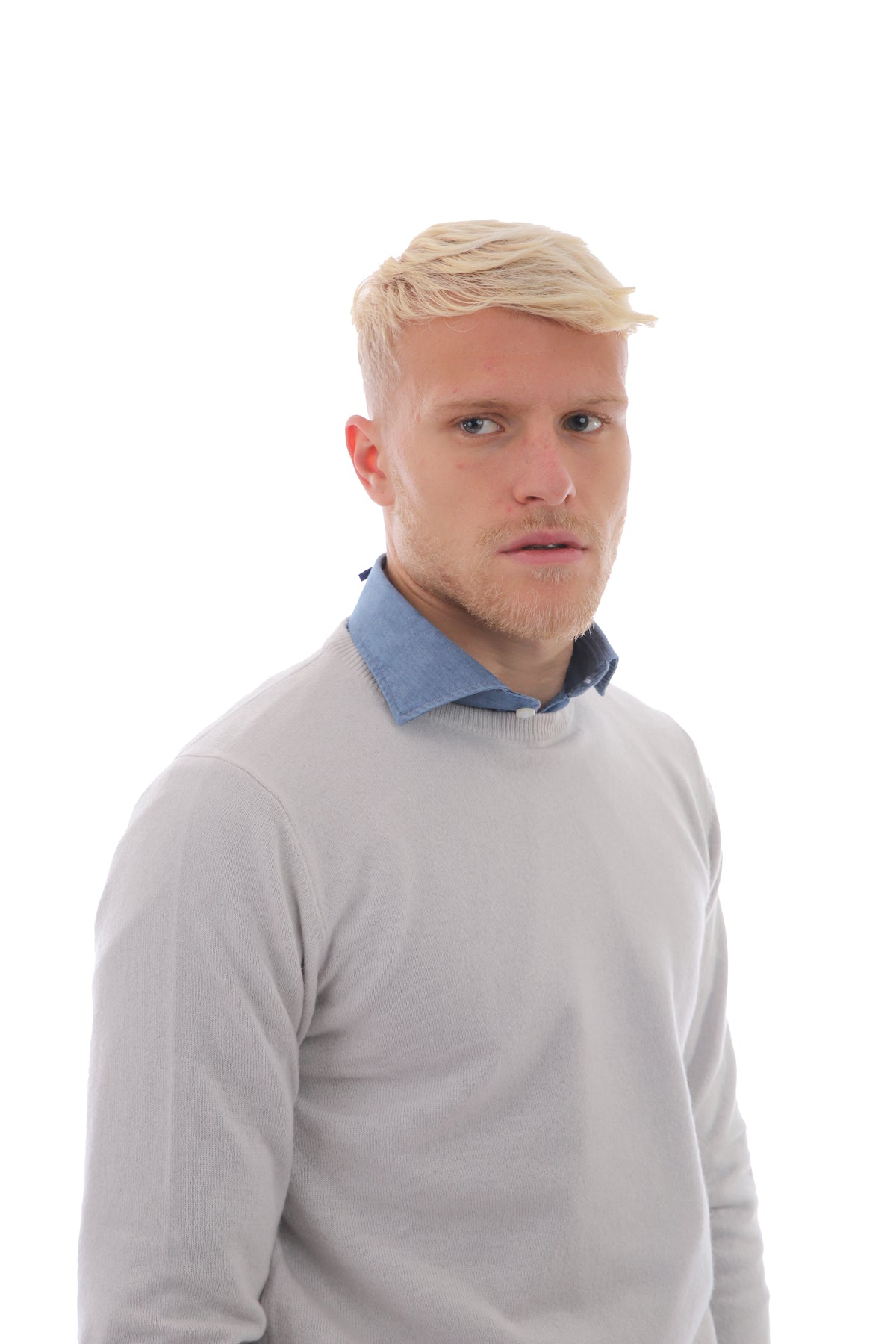Maglione Uomo con orli a costine