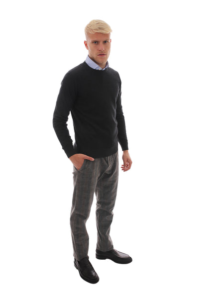 Maglione Uomo con orli a costine