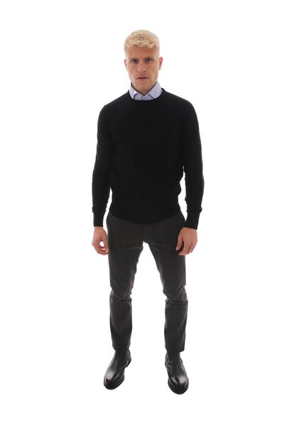 Maglione Uomo con orli a costine