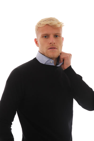 Maglione Uomo con orli a costine