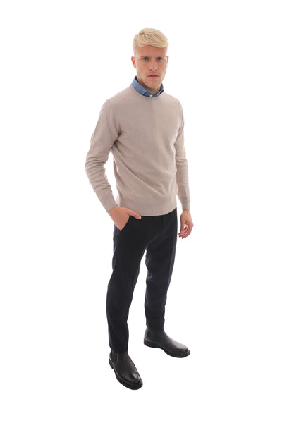 Maglione Uomo con orli a costine