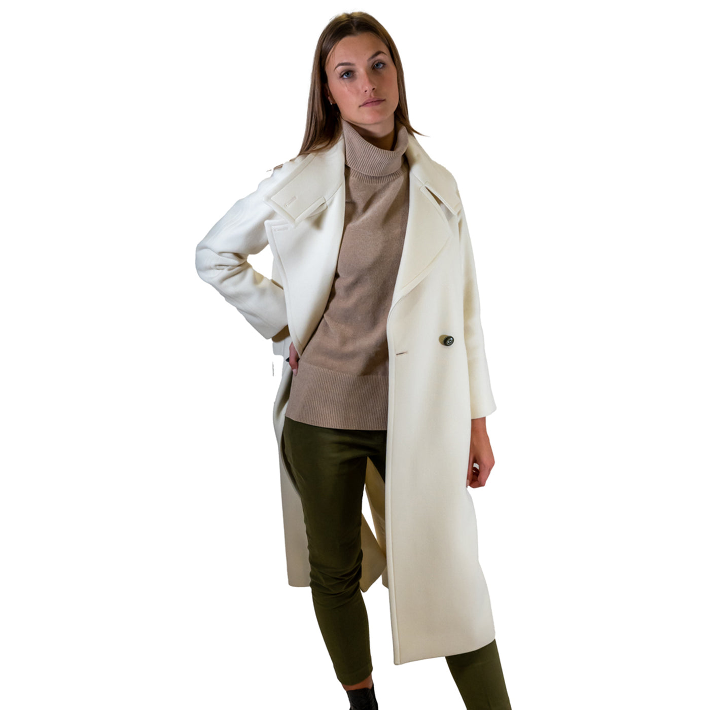 Solid color women's coat