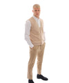 Solid color men's trousers in cotton