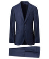 Pinstriped men's suit with striped pattern