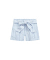 Vertical striped Bermuda shorts for girls 5-7 years