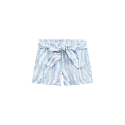 Vertical striped Bermuda shorts for girls 5-7 years