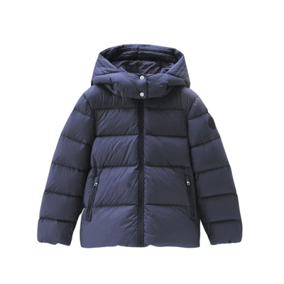 Quilted girl jacket in microfiber