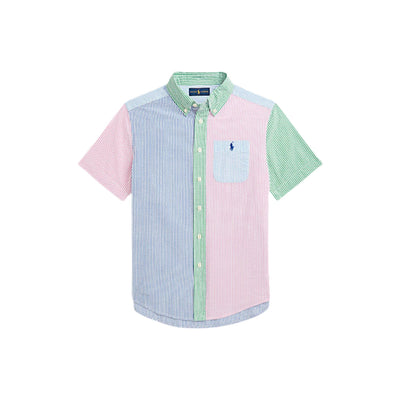 Camicia bambino multicolor firmata Polo Ralph Lauren vista frontale
