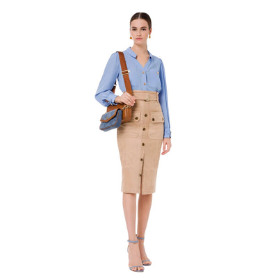 Camicia Donna con bottoni in metallo dorato
