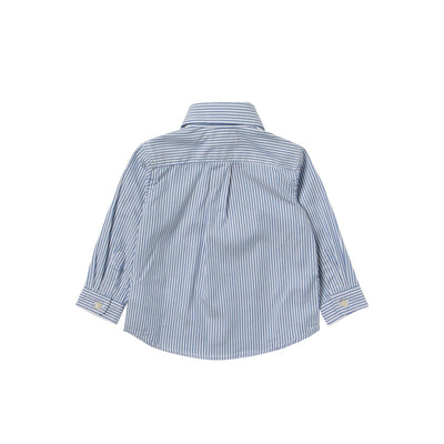 Camicia da neonato blu firmata Polo Ralph Lauren vista retro