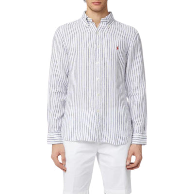 Camicia uomo bianca Polo Ralph Lauren su modello vista frontale