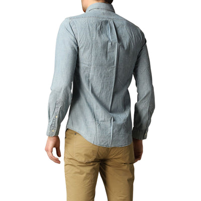 Camicia uomo denim Polo Ralph Lauren su modello vista retro