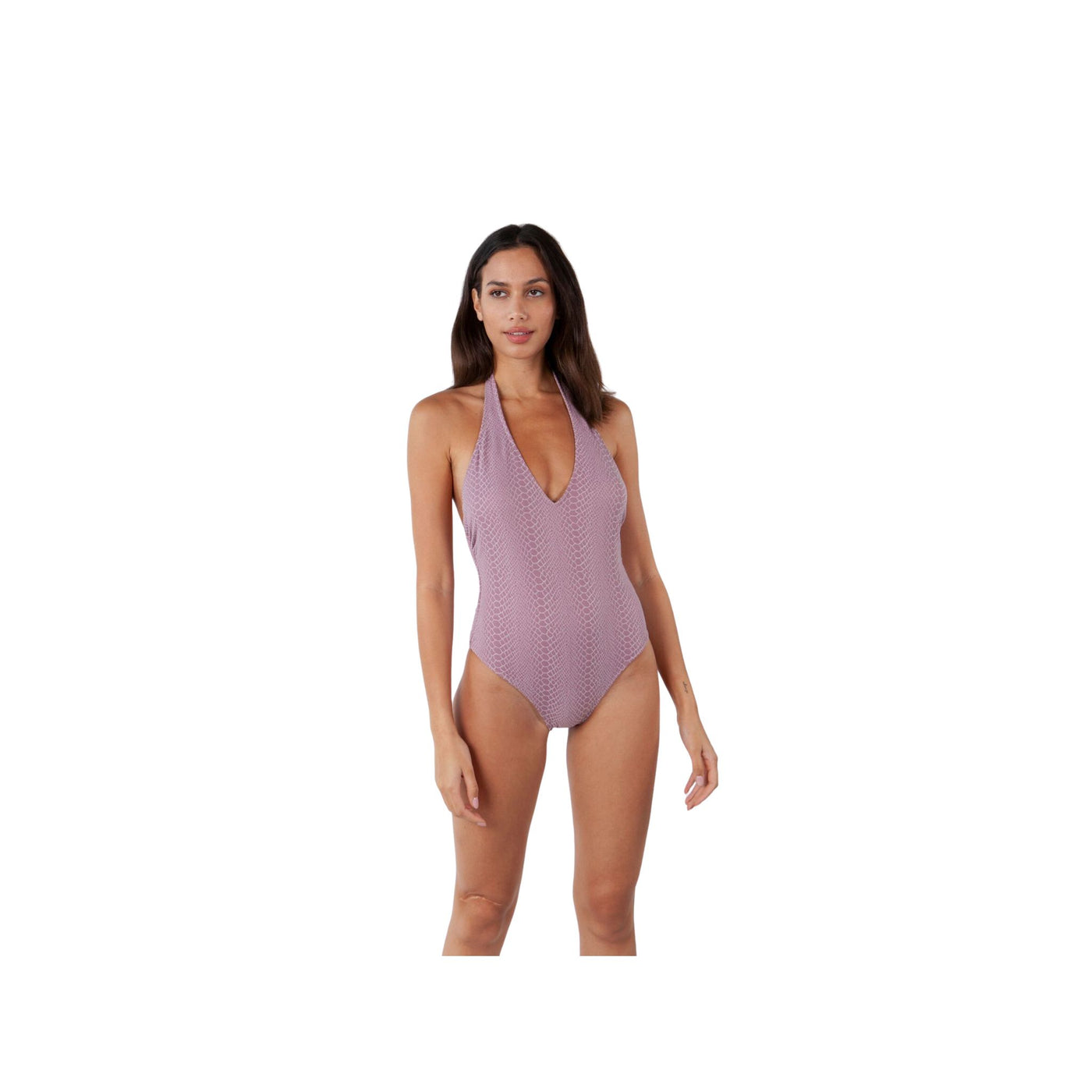 Women's swimsuit with python motif