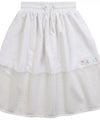 Girl's skirt in stretch technical fabric with mesh inserts